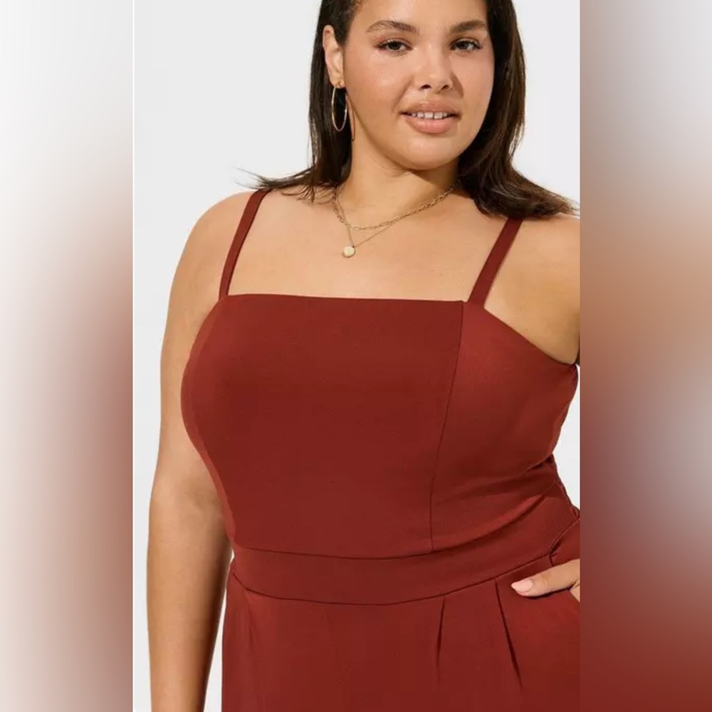 Torrid Studio Knit Tube Top Wide Leg Jumpsuit - Picture 2 of 5